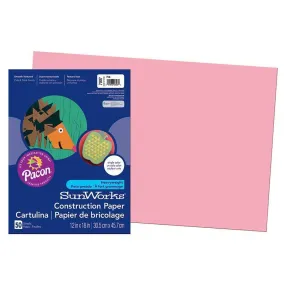 (10 Pk) Construction Paper Pink