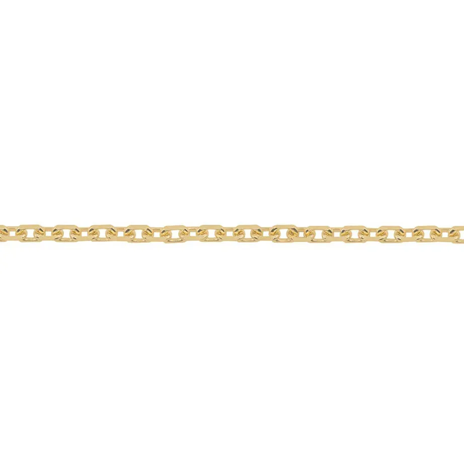 18ct Gold Diamond Cut Trace Chain