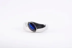 925 Silver 1.43tcw Sapphire Fashion Ring Size 7 (4.11g.)