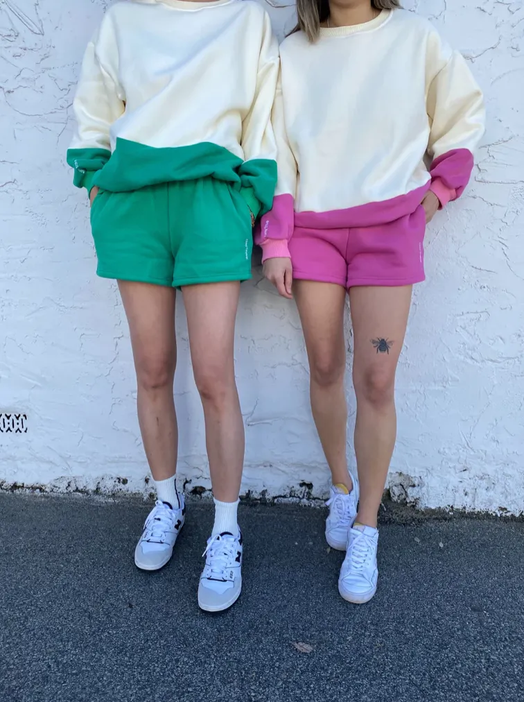 Adult Frankie Logo Shorts Pink