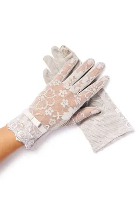 Amelie Lace Gloves - Gray Grace