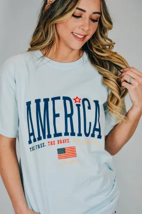 America The Beautiful Light Blue Tee - PREORDER