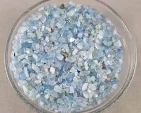 Aquamarine Stone Chips (Undrilled) 100grams G015