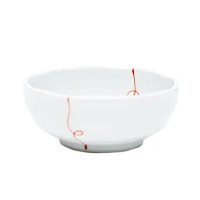 Arita Ware Red Line Porcelain Mini Bowl