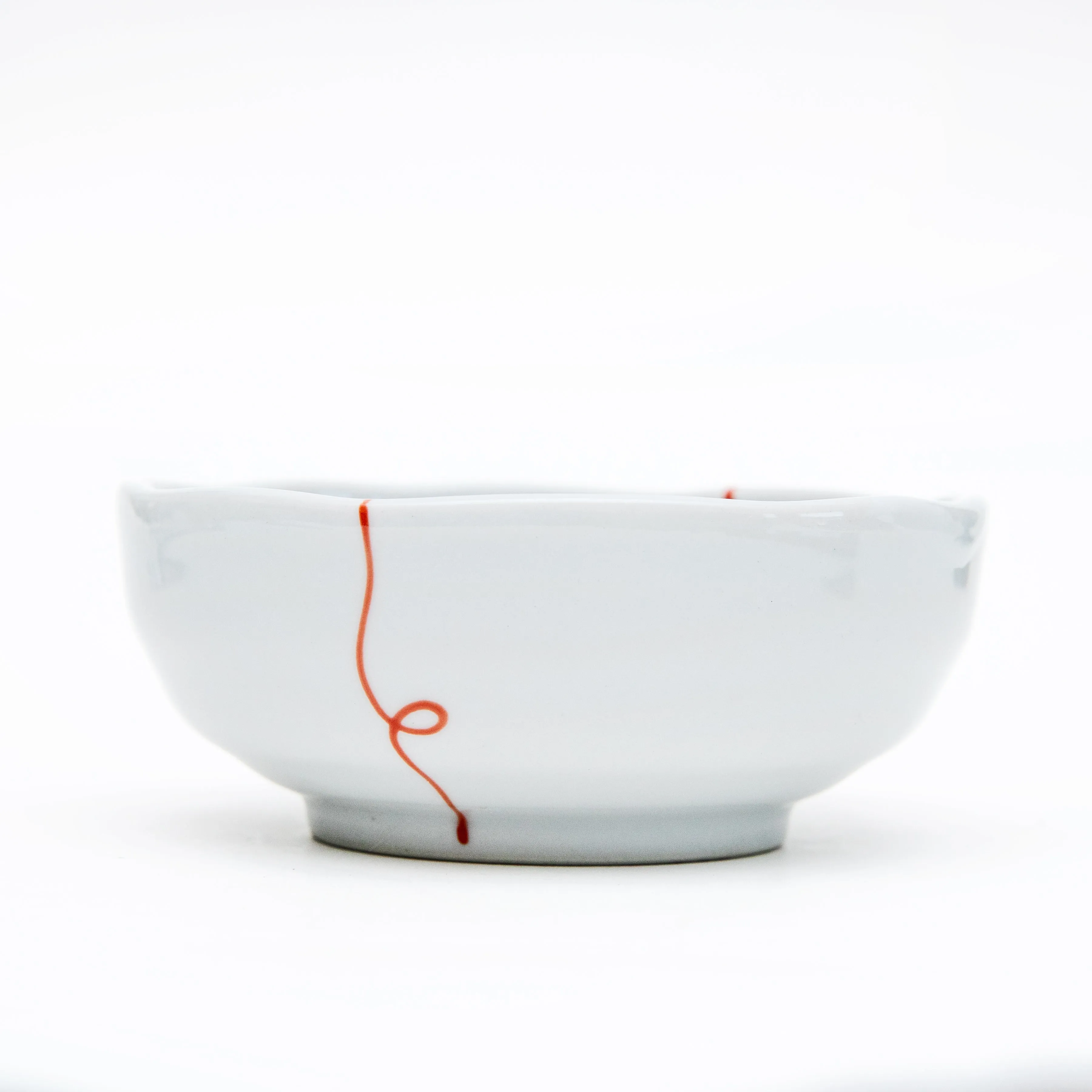 Arita Ware Red Line Porcelain Mini Bowl