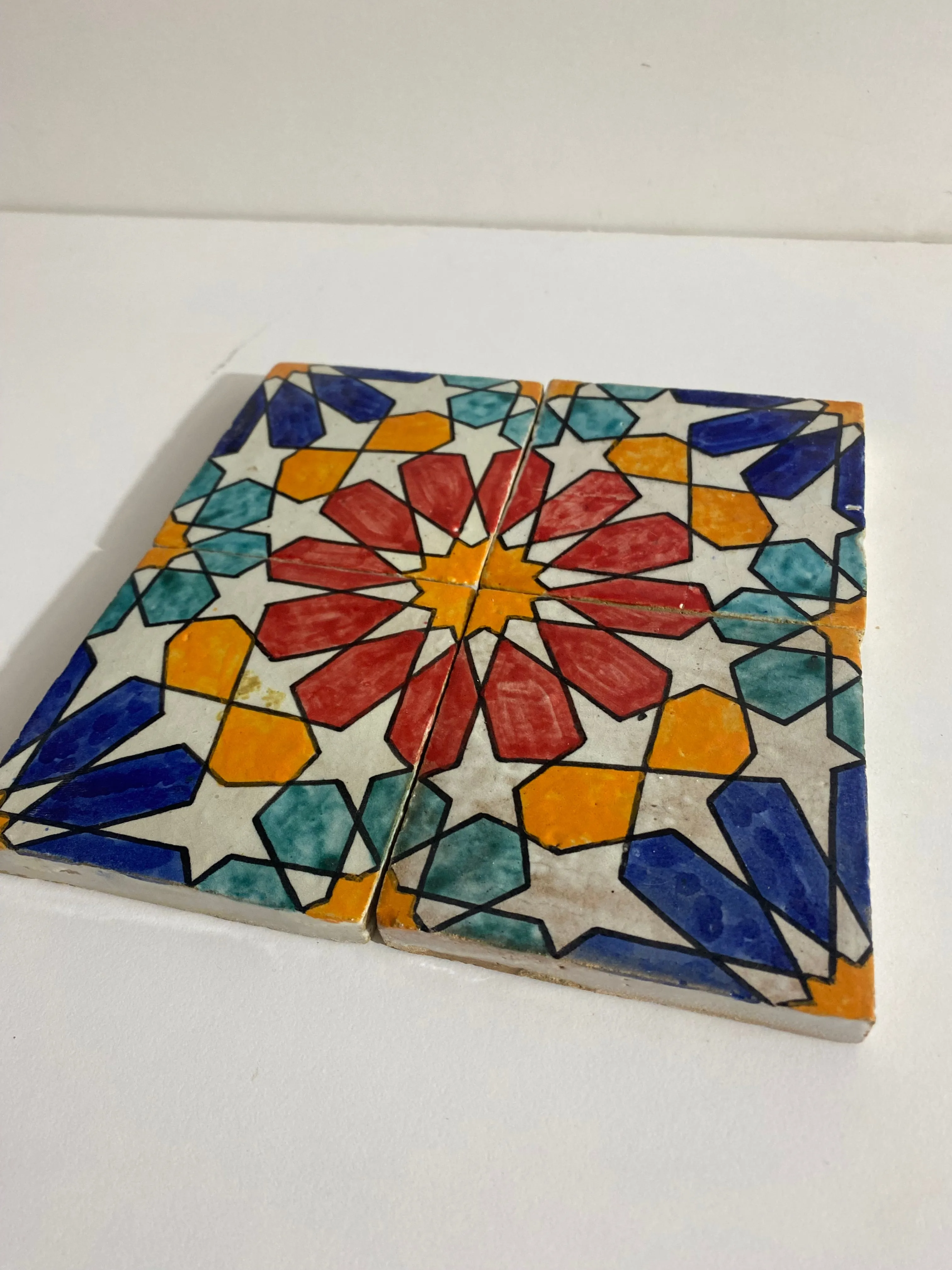 Bathroom Ceramic tiles Hand painted backsplash tiles 4"x4" 100% Handmade for Remodeling and kitchen Projects works wall and ground