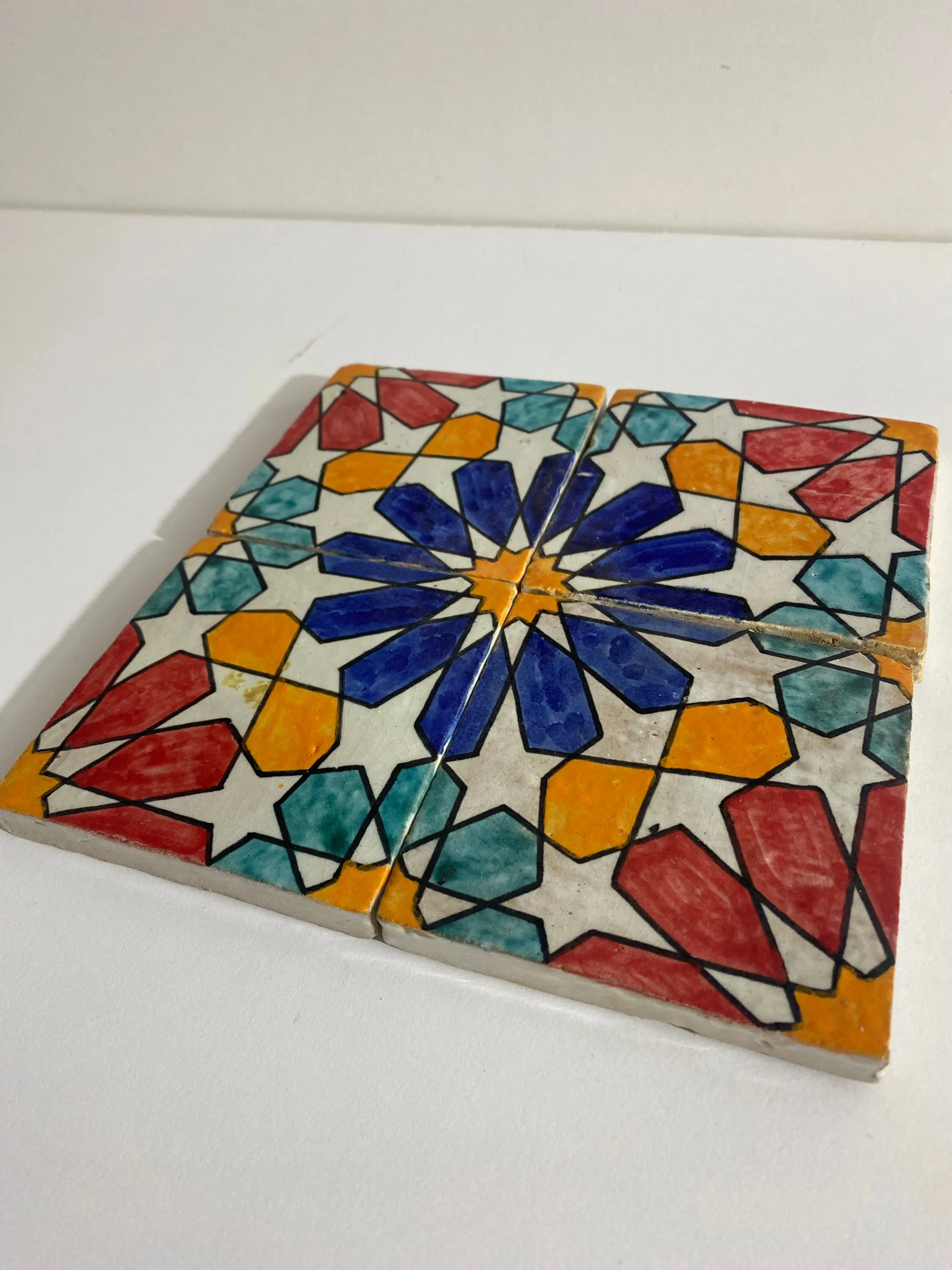 Bathroom Ceramic tiles Hand painted backsplash tiles 4"x4" 100% Handmade for Remodeling and kitchen Projects works wall and ground