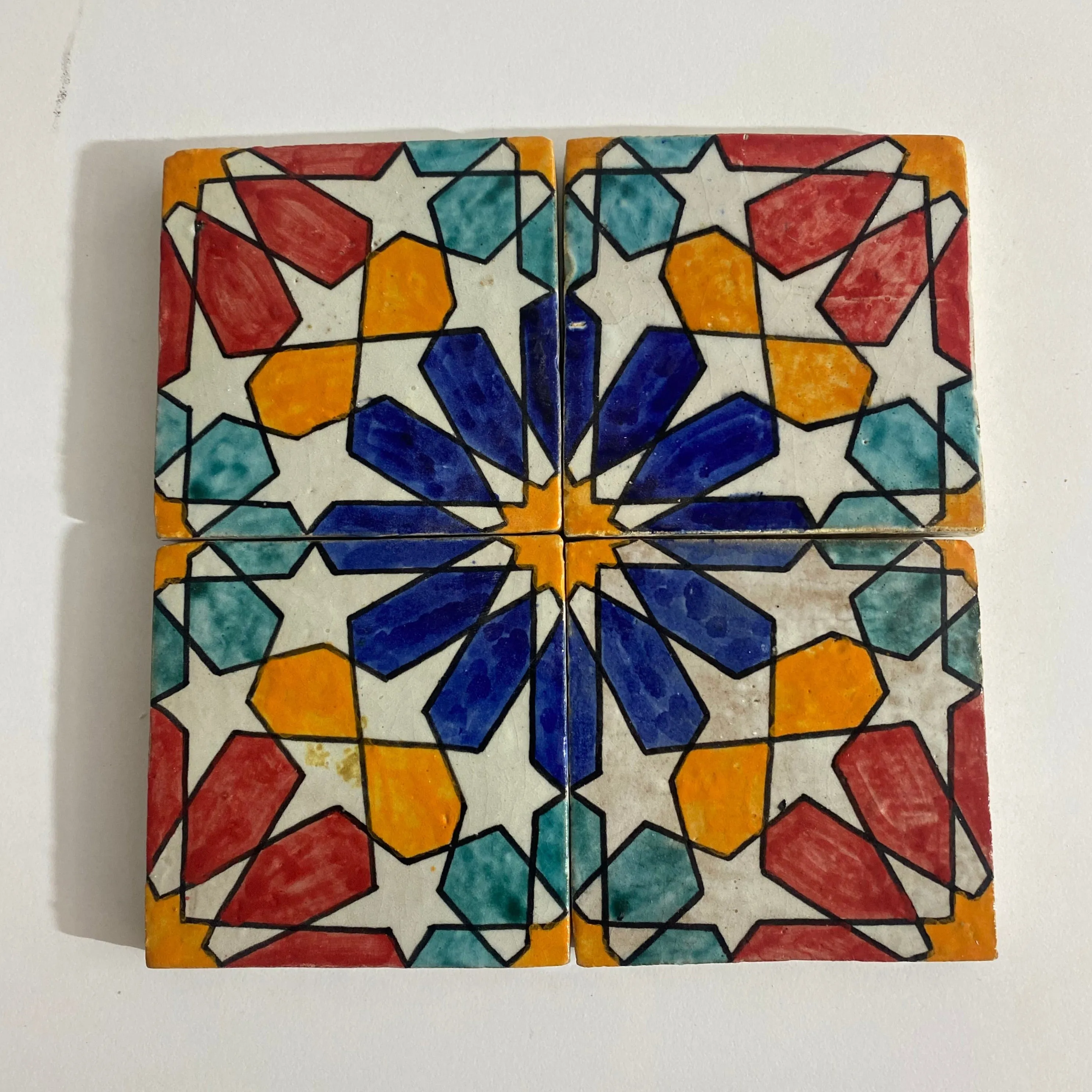 Bathroom Ceramic tiles Hand painted backsplash tiles 4"x4" 100% Handmade for Remodeling and kitchen Projects works wall and ground