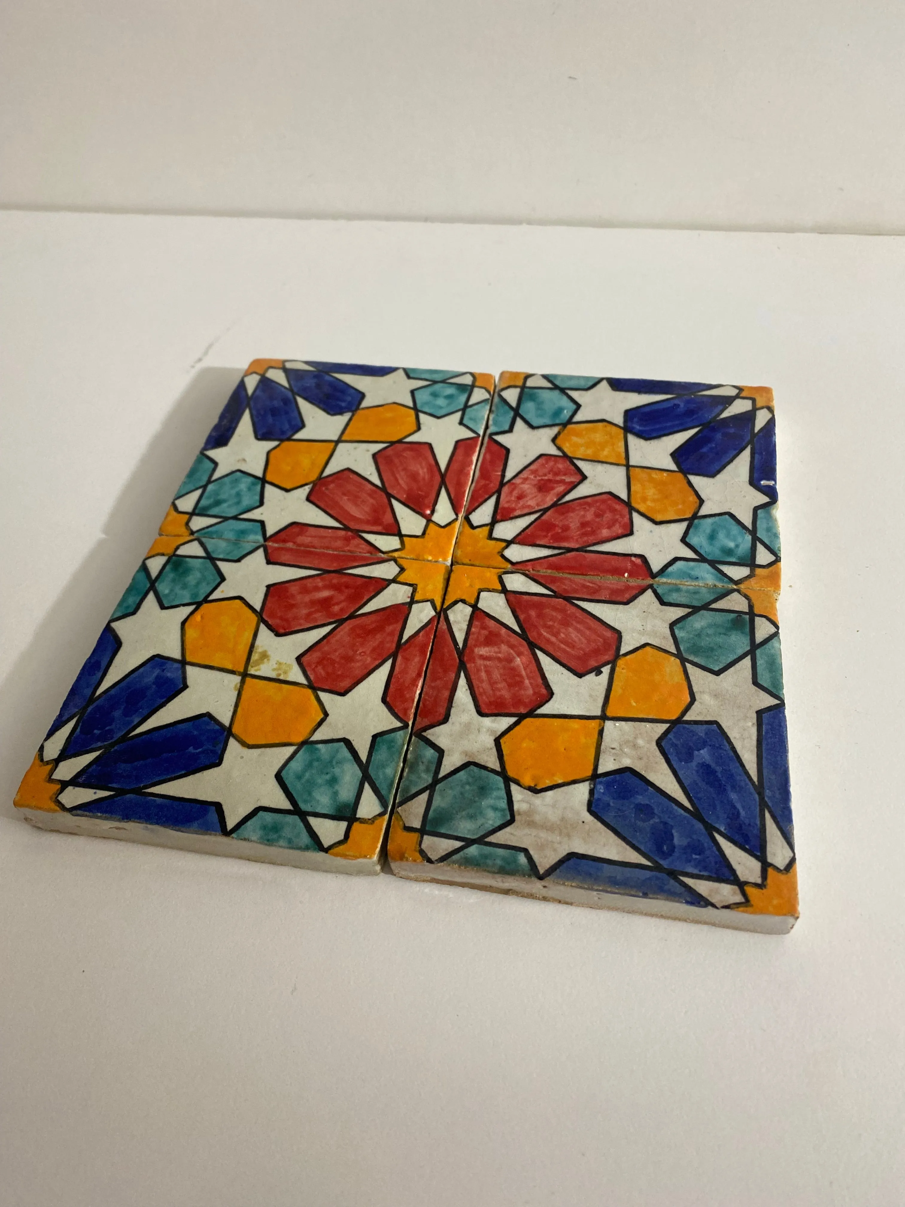 Bathroom Ceramic tiles Hand painted backsplash tiles 4"x4" 100% Handmade for Remodeling and kitchen Projects works wall and ground