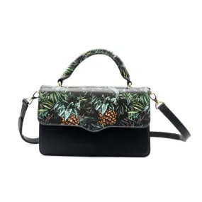 BILLIE  - Tropical Faux Leather Crossbody with Interchangeable Lids