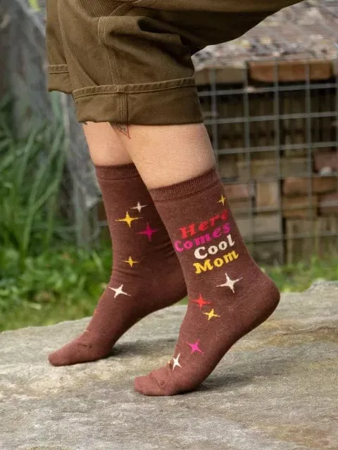 Blue Q "Here Comes Cool Mom" Crew Socks - Women's