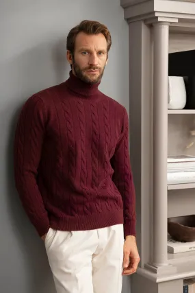 Bordeaux turtleneck – Made in italy