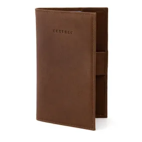 Brown Leather Golf Scorecard Holder by Gryphen