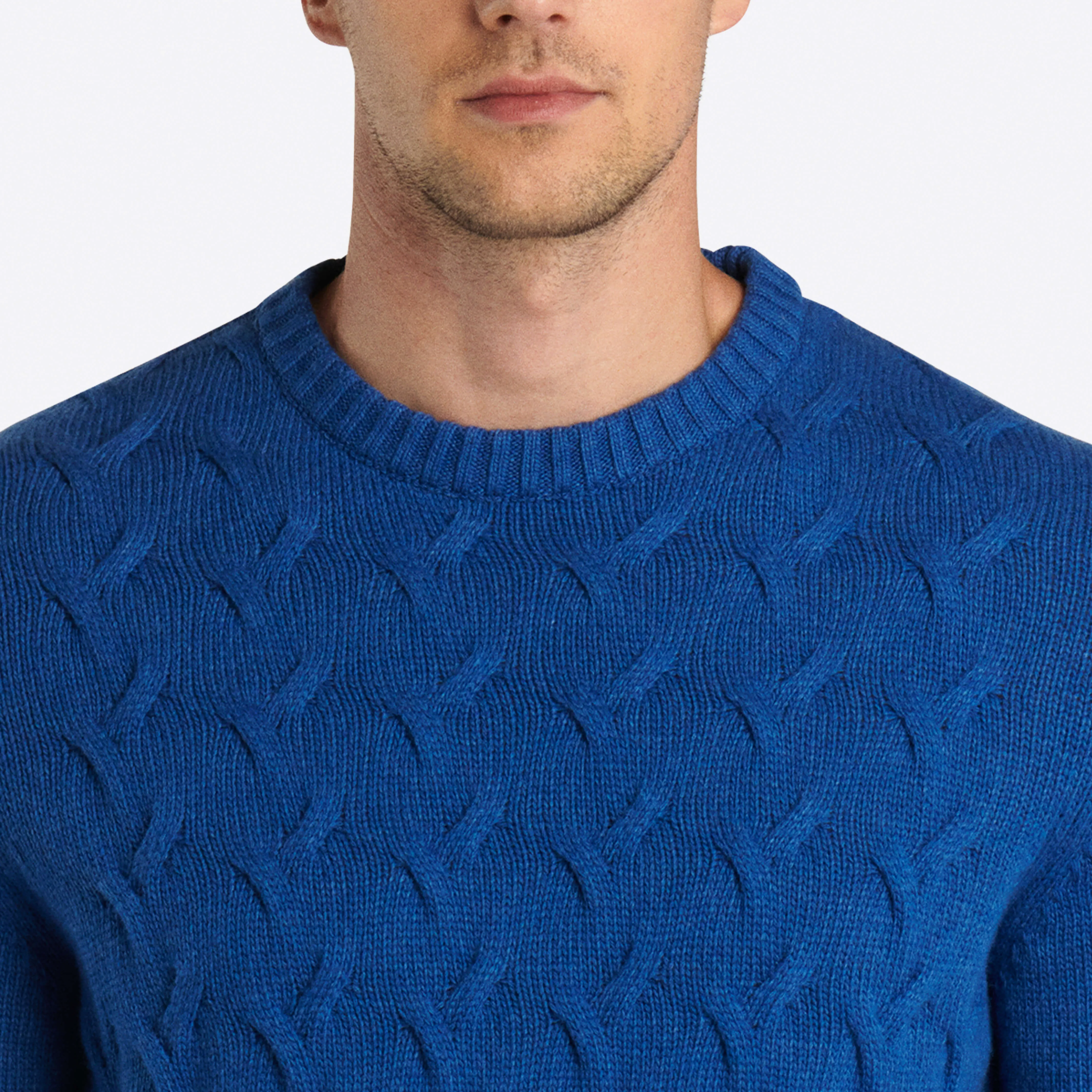 Cable Knit Crew Neck Sweater