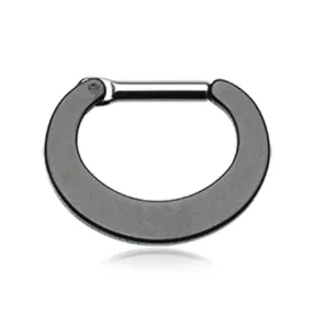 Classic Crescencia Loop Septum Clicker in Titanium