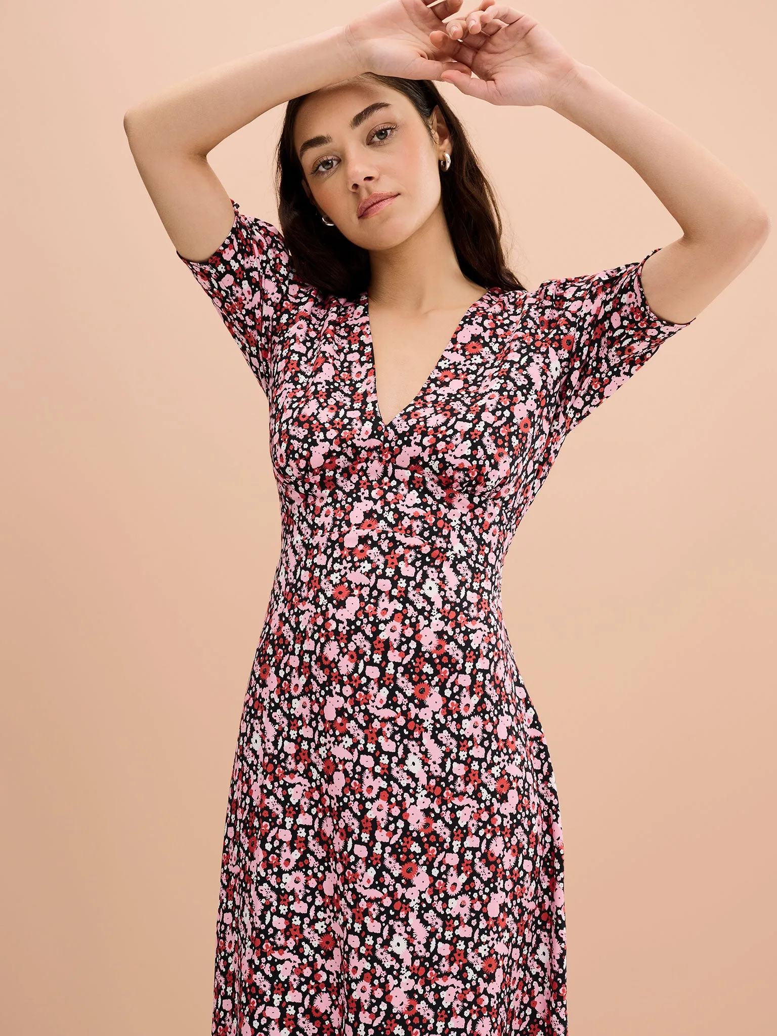 Claudette Dress in Ditsy Floral Print