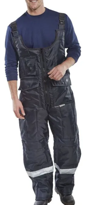 Coldstar Freezer Bib Insulated Trousers With Kneepad Pockets - Ccfbt