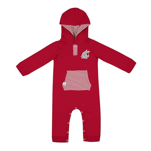 Colosseum Crimson striped Long Sleeve Onesie