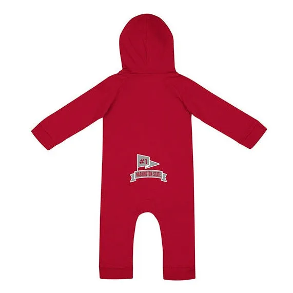 Colosseum Crimson striped Long Sleeve Onesie