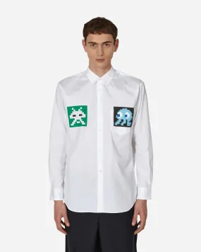 Comme des Garçons Men's Invader Poplin Woven Shirt - White