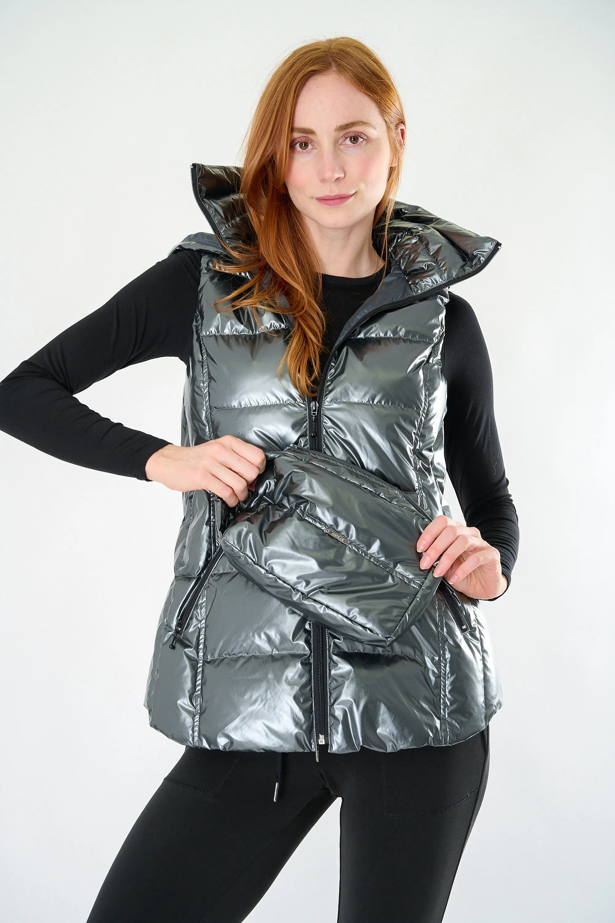 Cosmic Metallic Down Vest