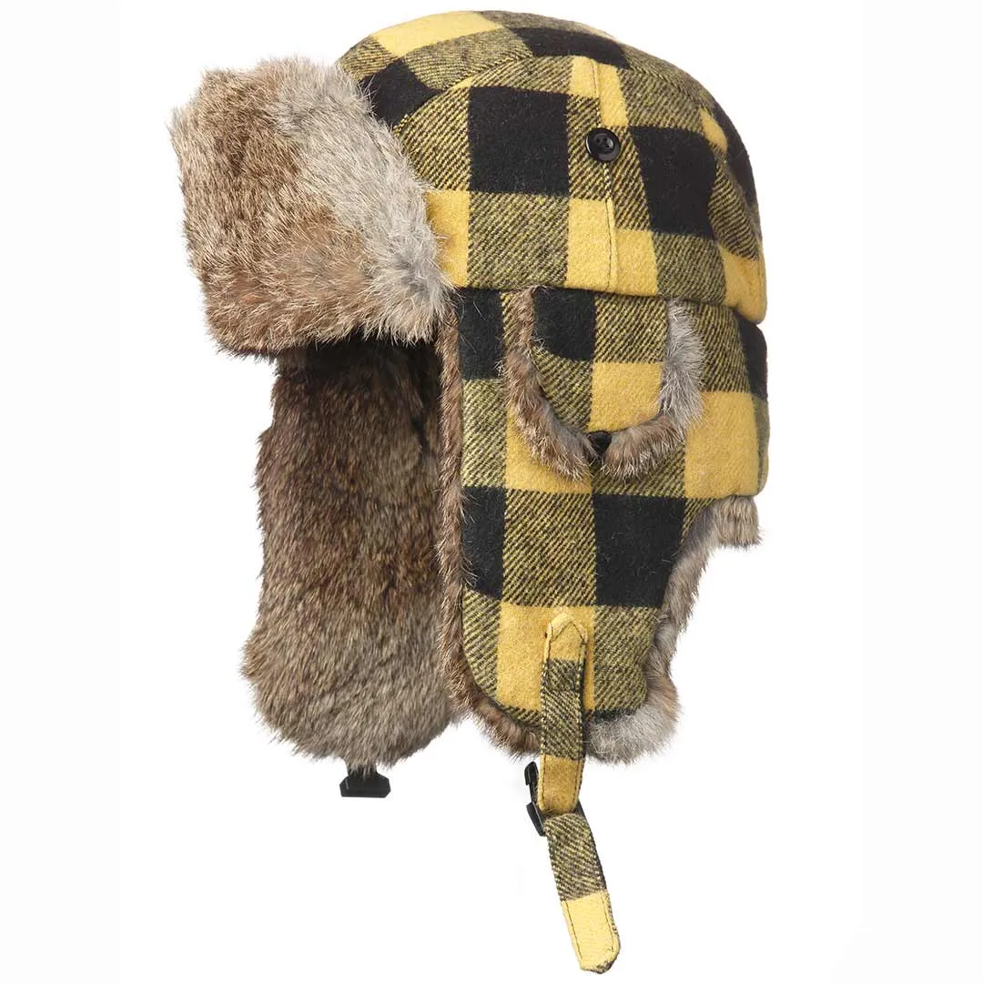 Crown Cap Men's Plaid Aviator Hat