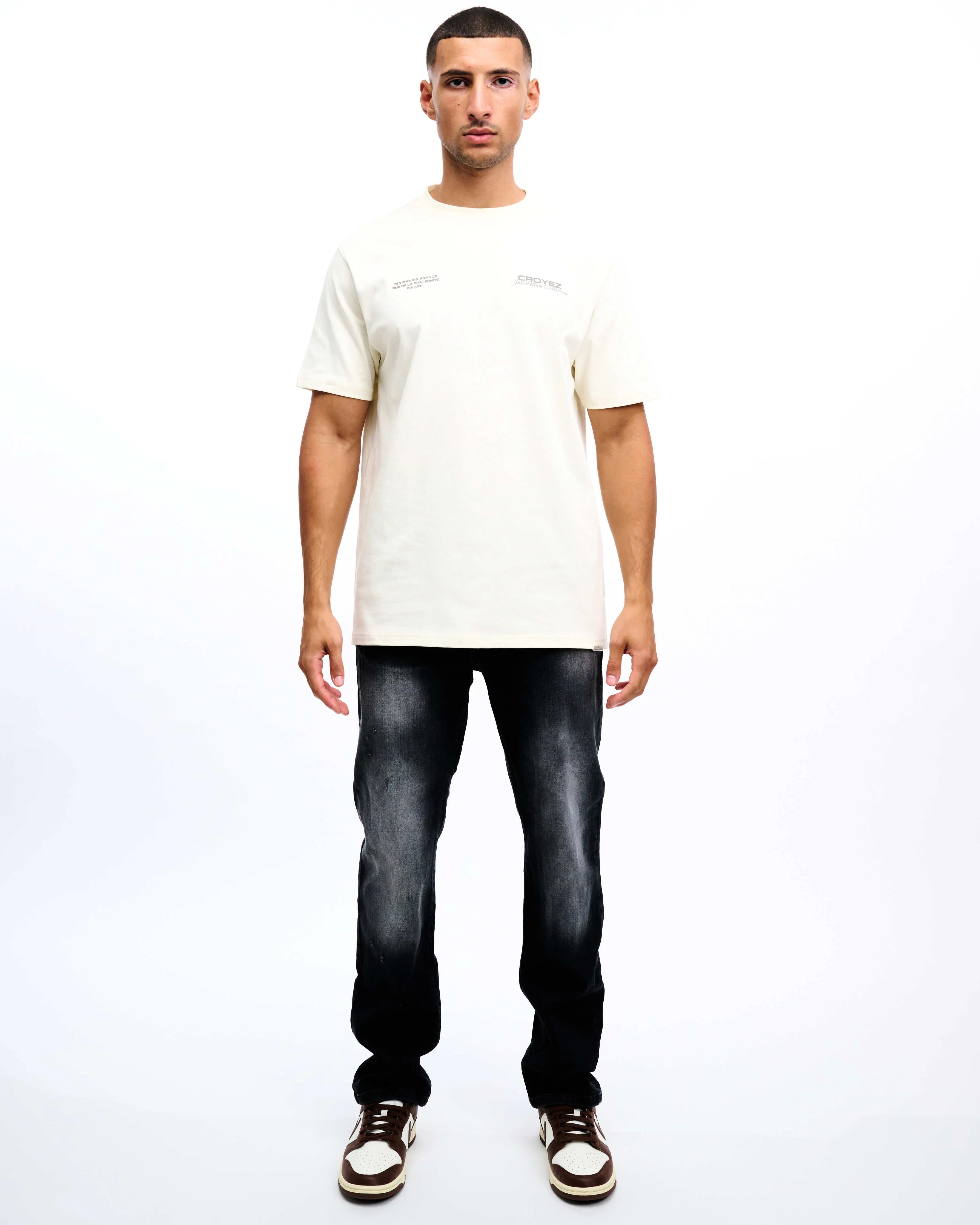 CROYEZ COLLECTION T-SHIRT - VINTAGE WHITE/BROWN