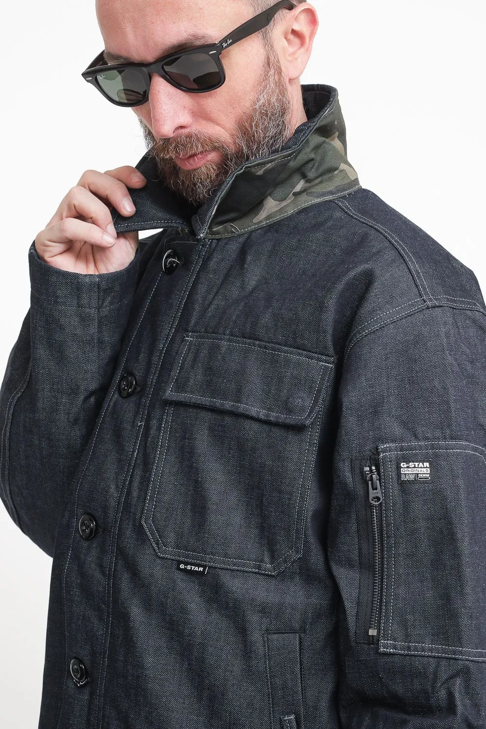 Deck Padded Denim Jacket - Raw Denim