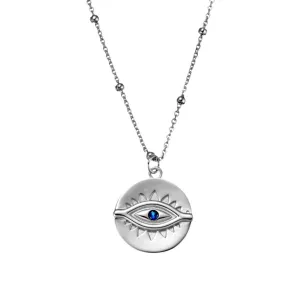 Delphi Evil Eye Necklace Silver Large