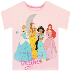 Disney Princess T-Shirt - Cinderella Jasmine Belle and Ariel