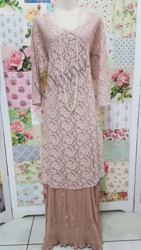 Dusty Pink 2-Piece Dress Set CH0111