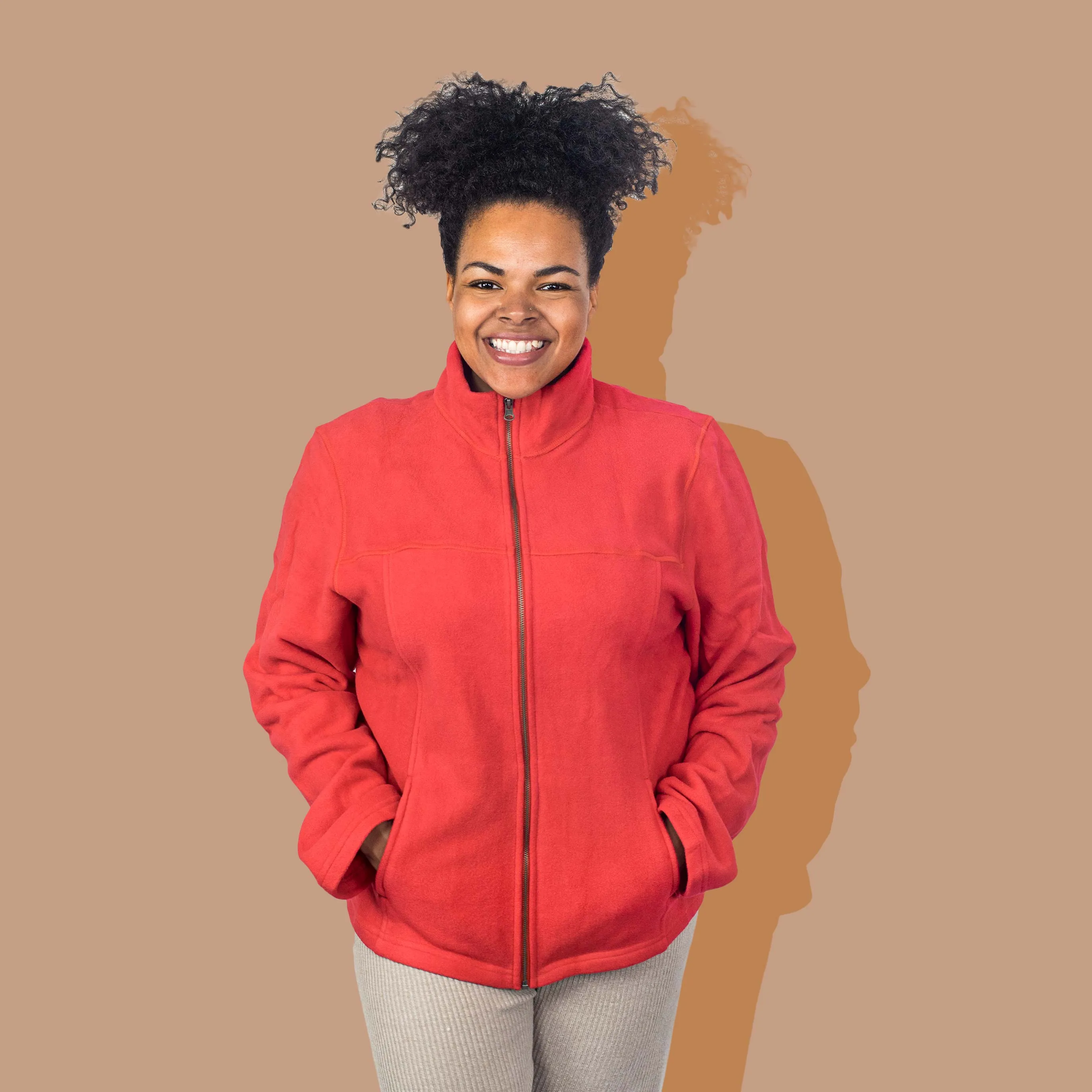 EXPLORATOR 100% Organic Cotton Fleece Zippered Ski Jacket (Unisex)