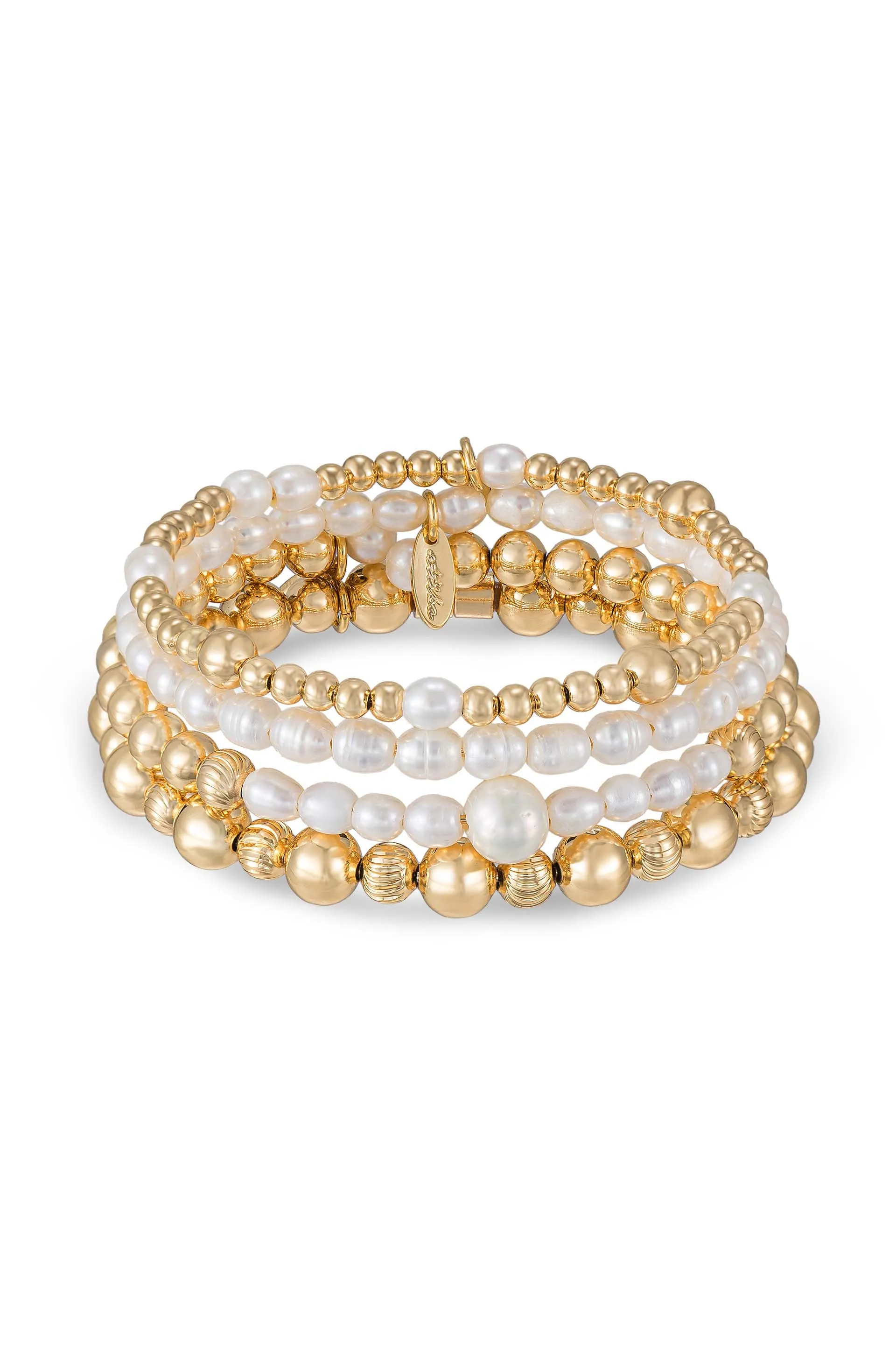 Freshwater Pearl Party Stack Bracelet Set