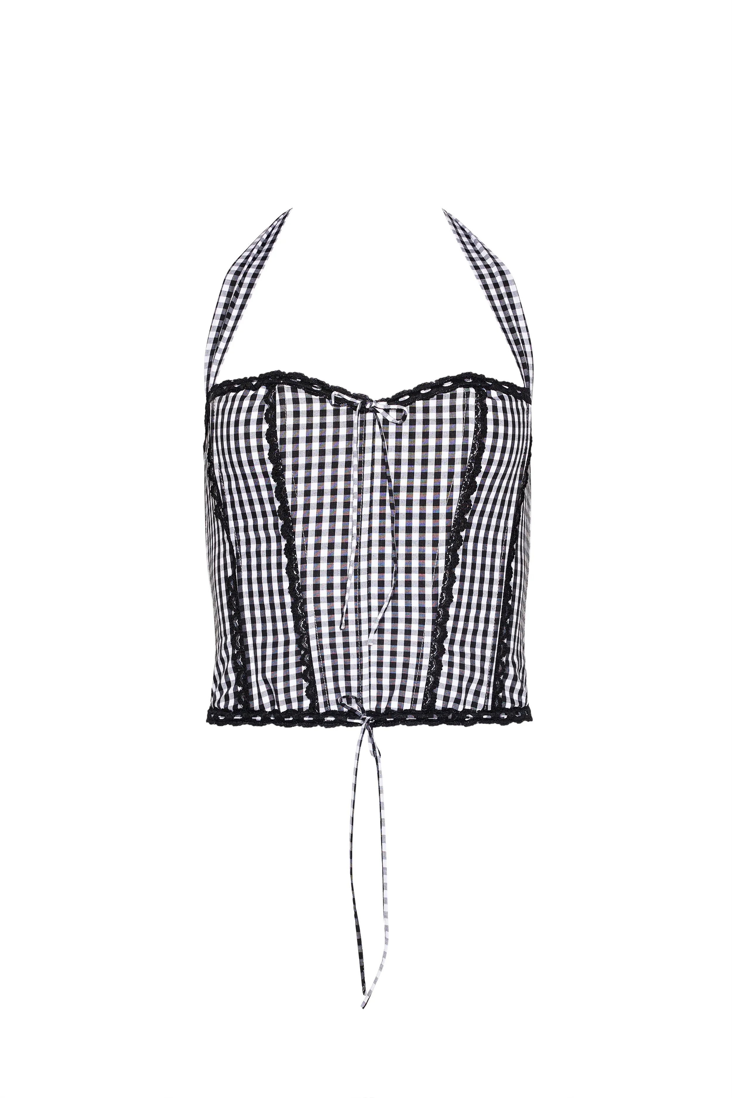 Gingham Lace Corset