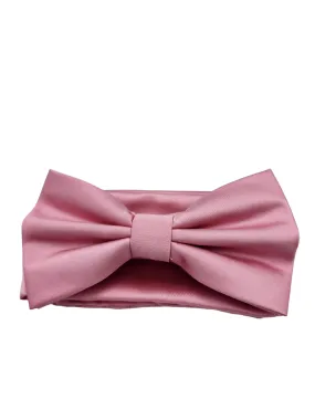 Giovanni Testi Classic Pink Bow Tie with Hanky BT100-X