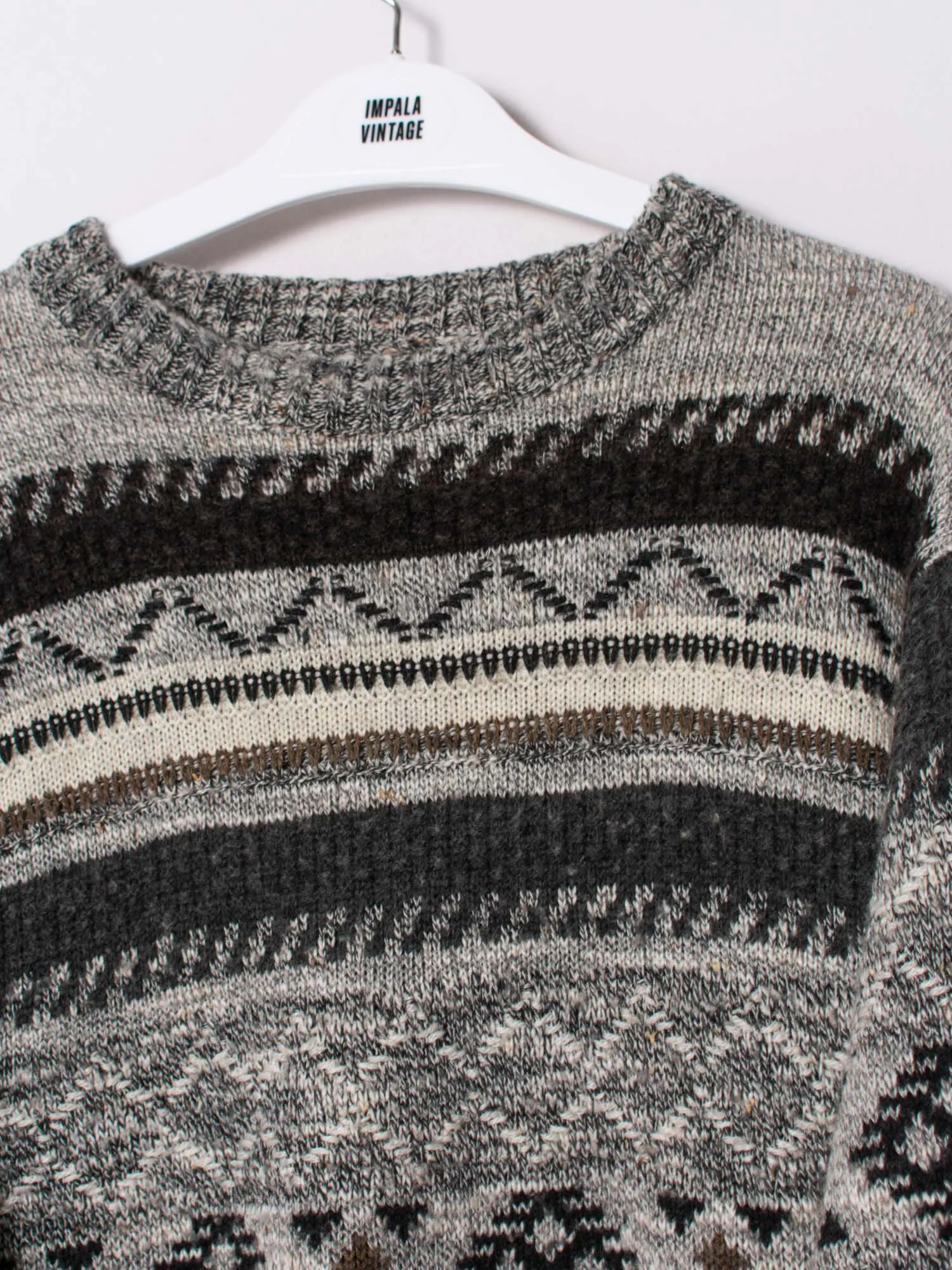 Grey Retro Sweater