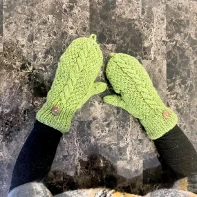 Hand Knitted Merino Wool Convertible Gloves/Mittens