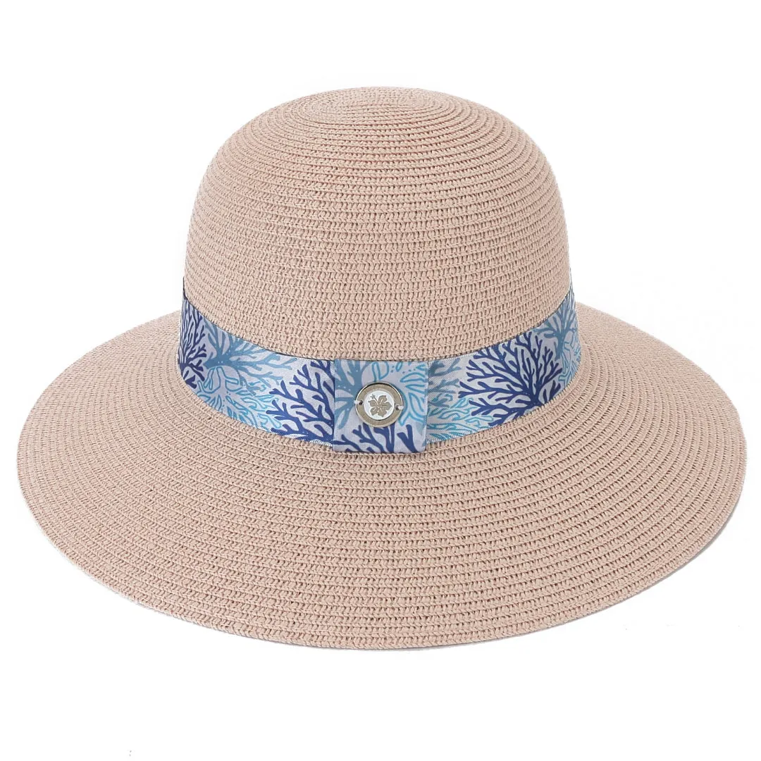 Hat Orchid Pink Coral Blue