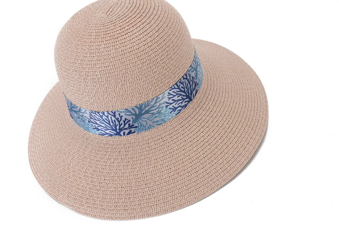 Hat Orchid Pink Coral Blue