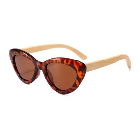 Hollywood Kitty Bamboo Sunglasses