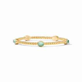 Julie Vos Nassau Stone Bangle, Aquamarine Blue