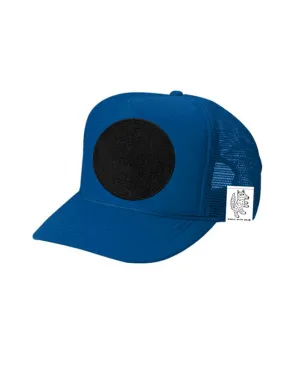 KIDS Trucker Hat with Interchangeable Velcro Patch (Blue)