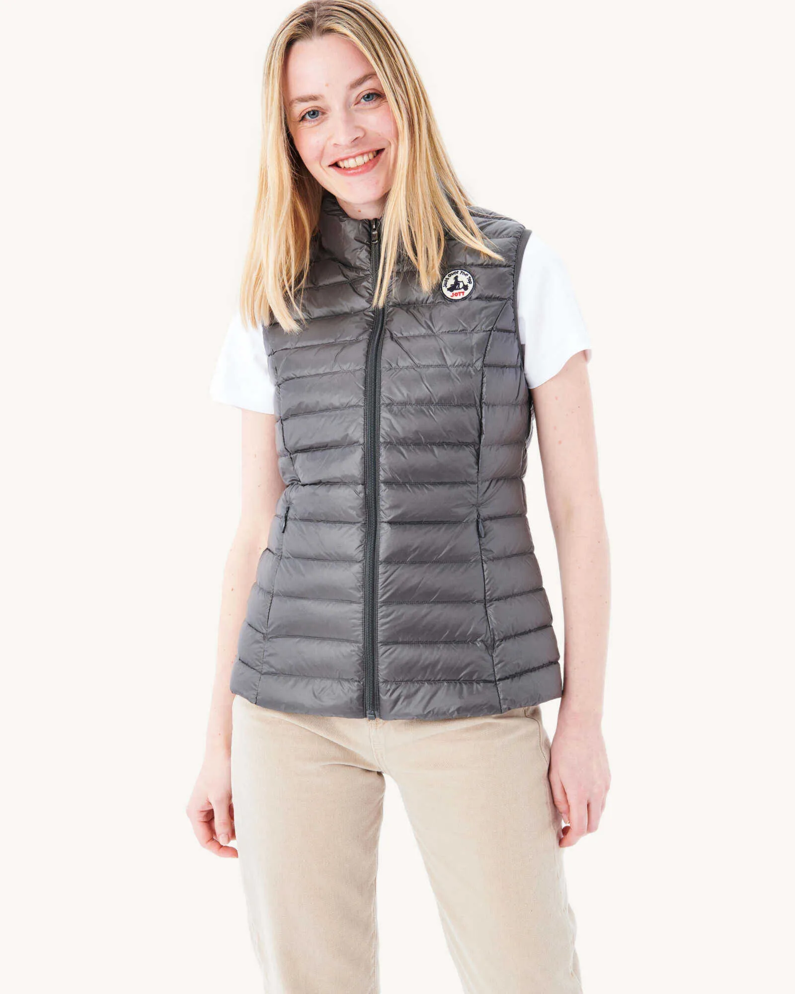 Light sleeveless down jacket Anthracite Seda