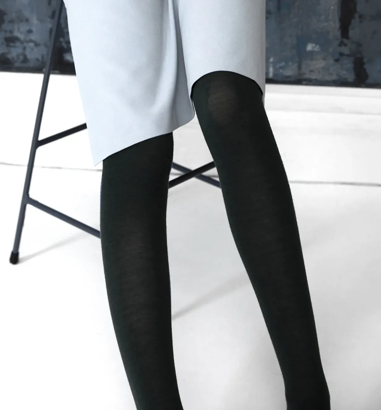 ‘Luxe Black’ Merino Wool Tights