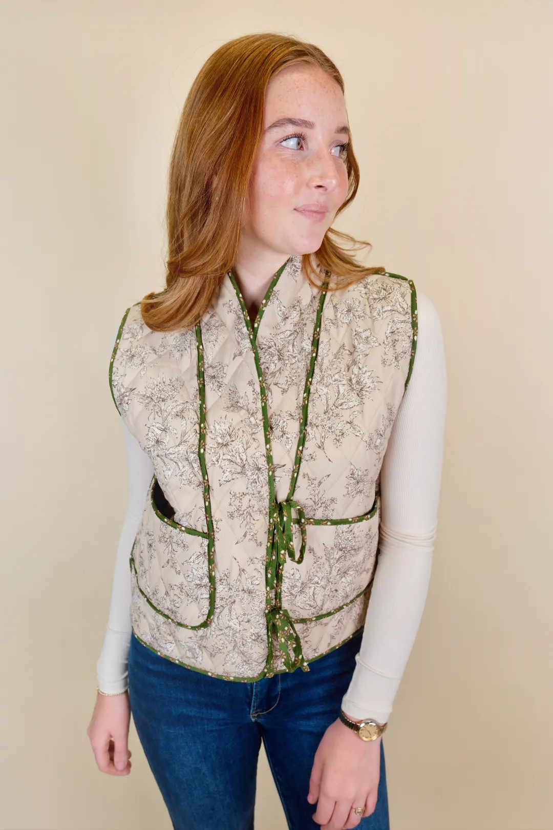 Matcha Latte Quilted Vest