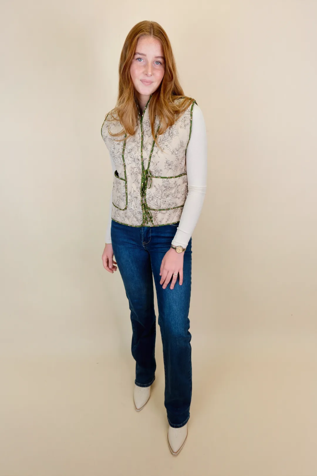 Matcha Latte Quilted Vest