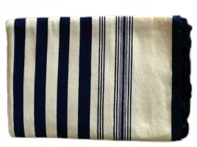 Mendil - Dark Blue Striped Throw