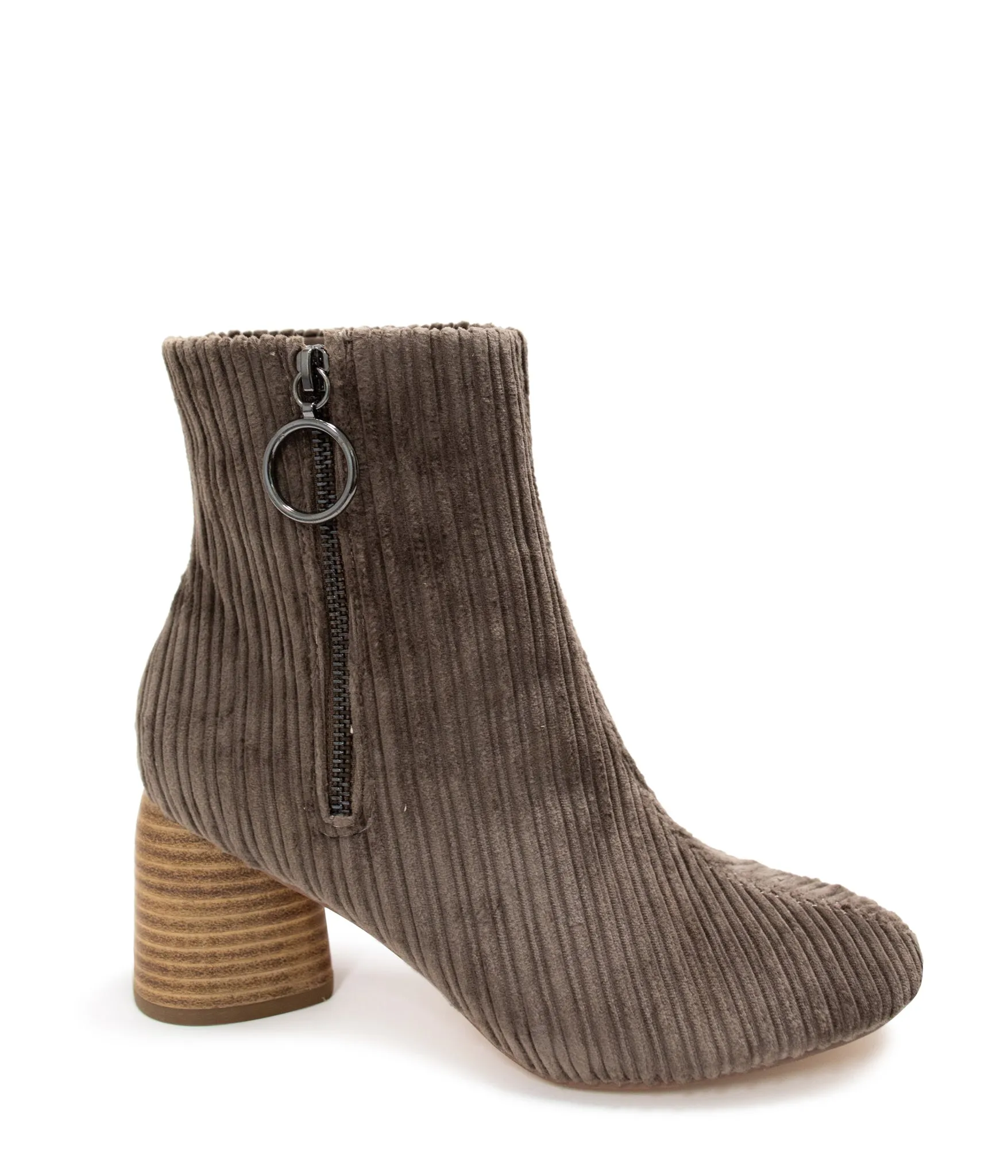 Menlee Corduroy Ankle Boots in Taupe