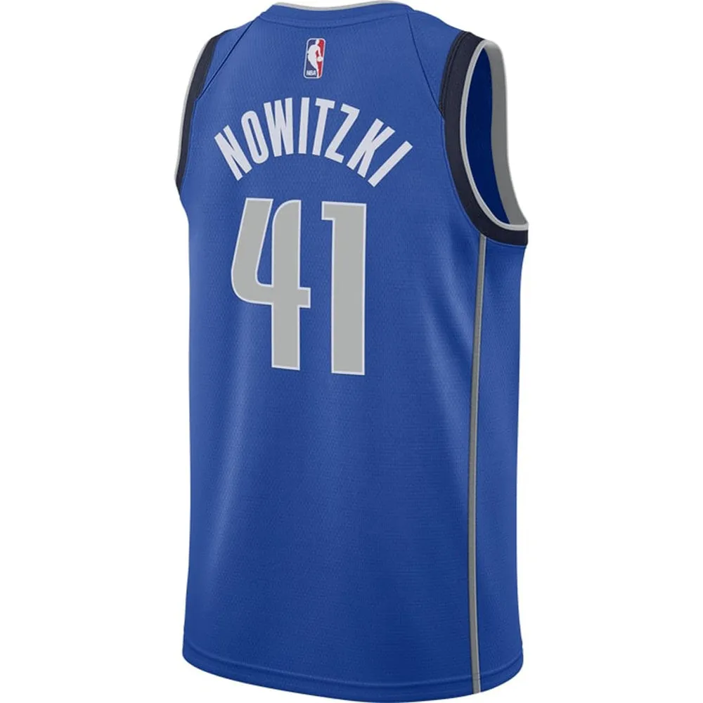 Mens Dallas Mavericks Dirk Nowitzki Icon Jersey Blue