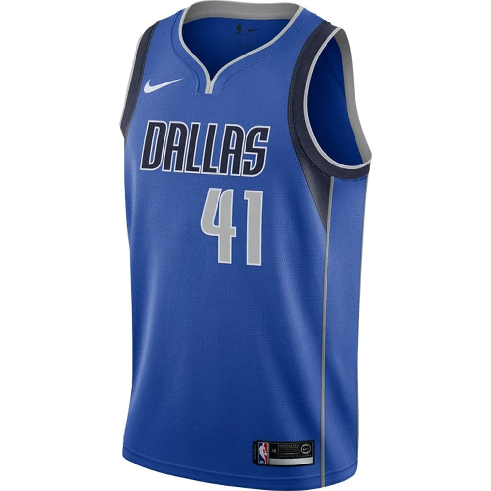 Mens Dallas Mavericks Dirk Nowitzki Icon Jersey Blue